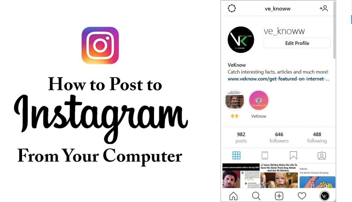 how to post instagram on macbook